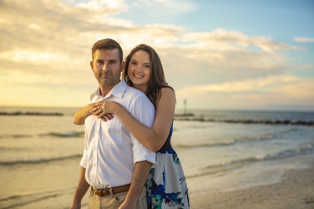 Honeymoon Island Engagement Portrait